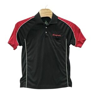 Snap-on Polo Shirt XL Black Red Racing Workwear Logo Short Sleeve Mechanic Tools